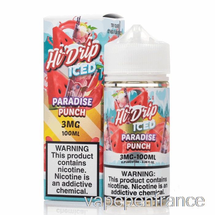 Punch Paradis Glacé - E-liquides Hi-drip - Stylo Vape 100 Ml 0 Mg